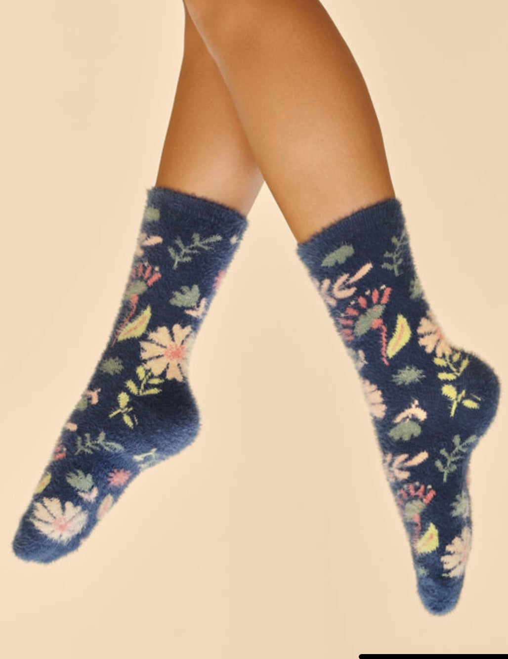 WATERCOLOUR FLOWERS SLIPPER SOCKS