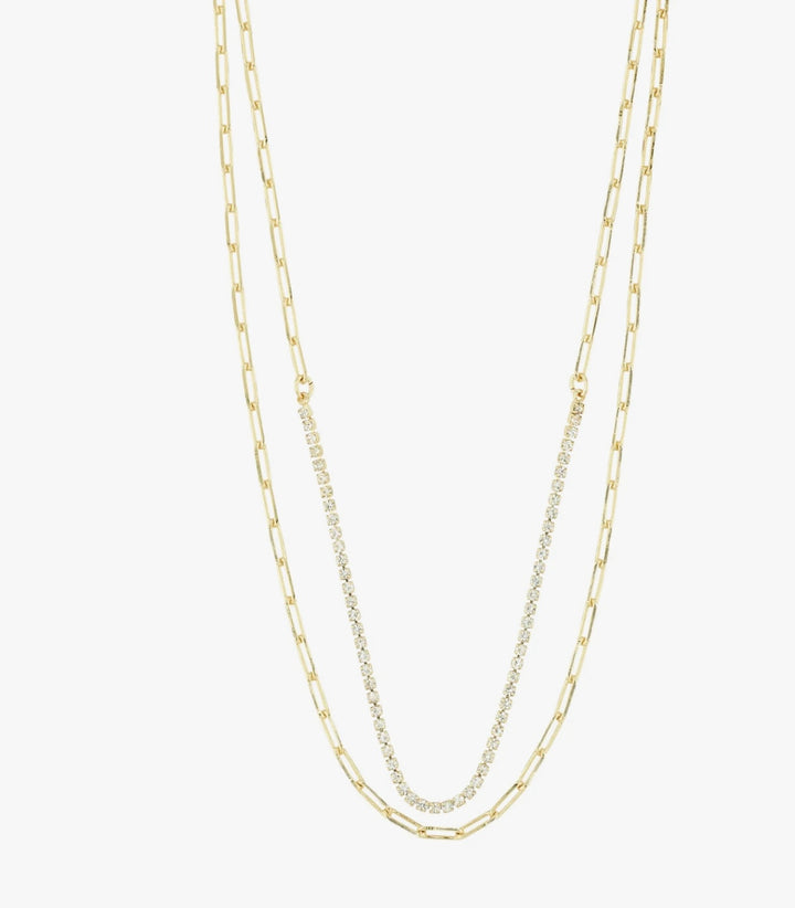 ROWAN NECKLACE 2-IN-1 GOLD PLATED NECKLACE
