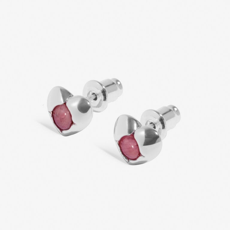 OCTOBER TOURMALINE BIRTHSTONE SILVER PLATED EARRINGS