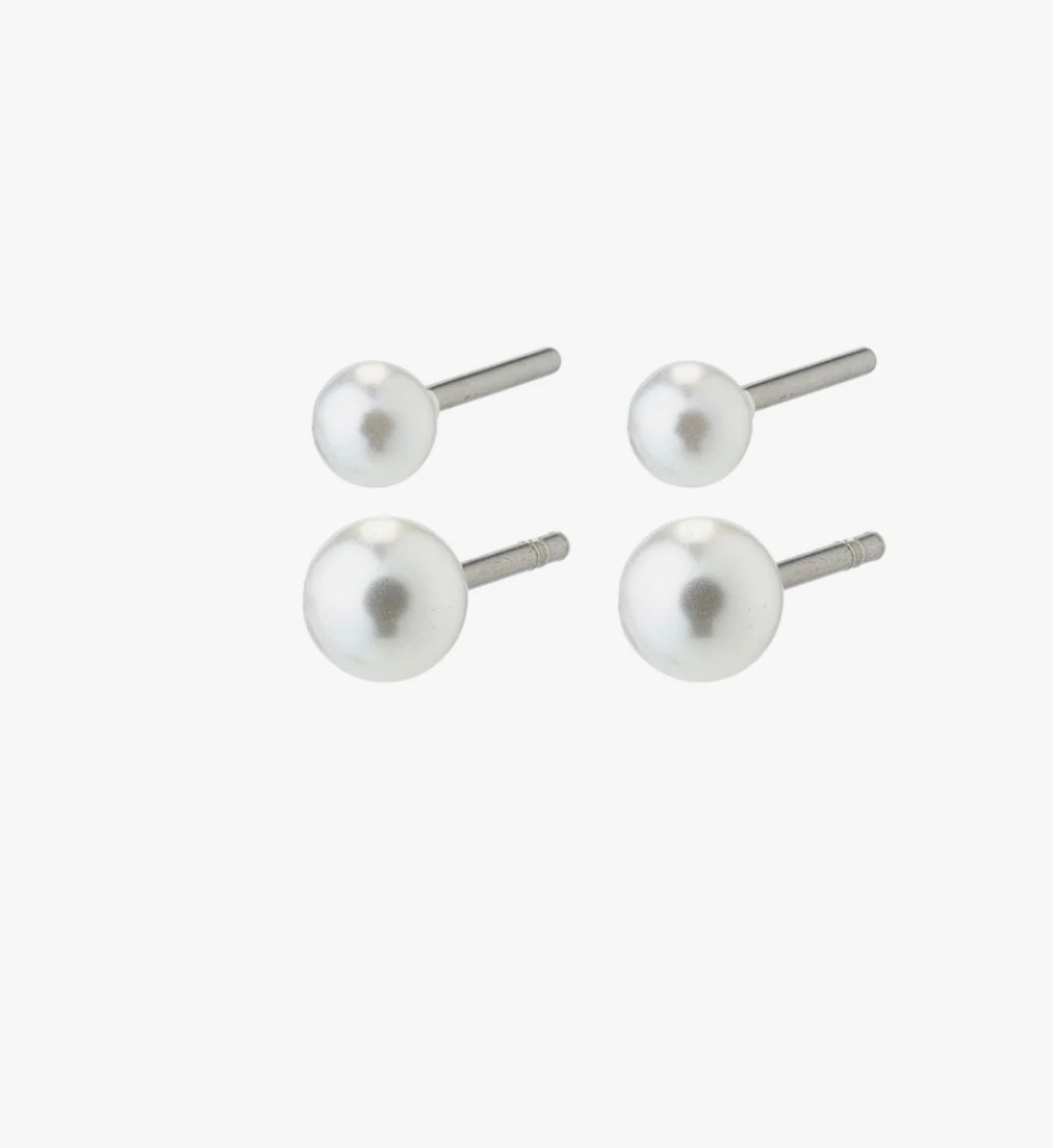 DAMARIS PEARL EARRINGS 2-IN-1 SET