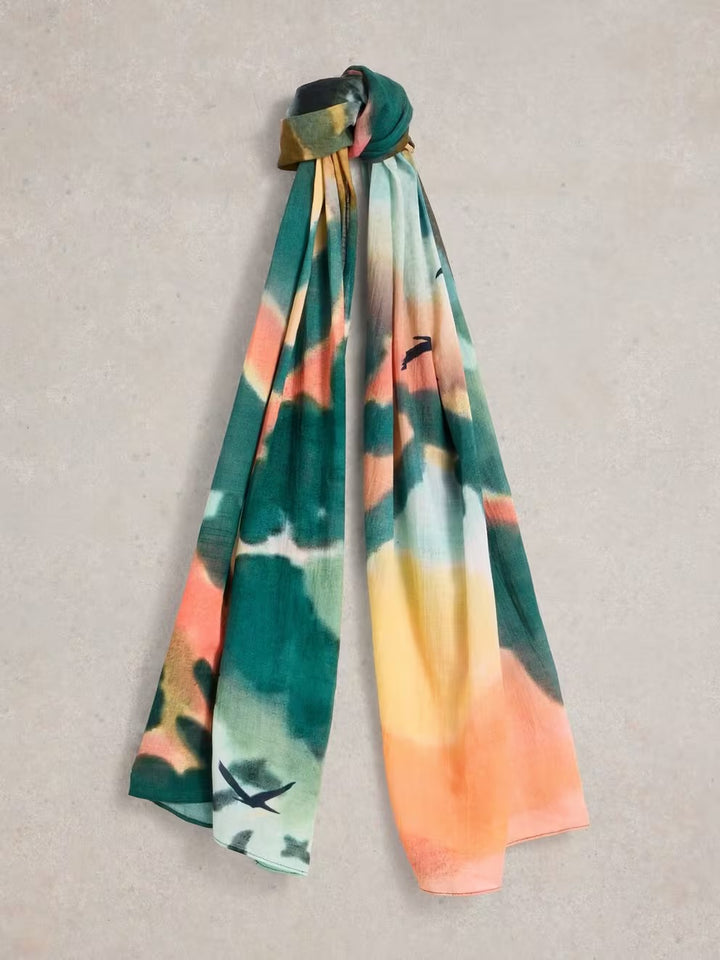 CANYON SUNRISE SCARF GREEN MLT