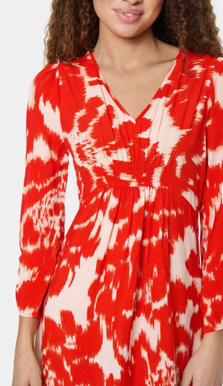 KHLOE DRESS POINCIANA WATER BLOOMS