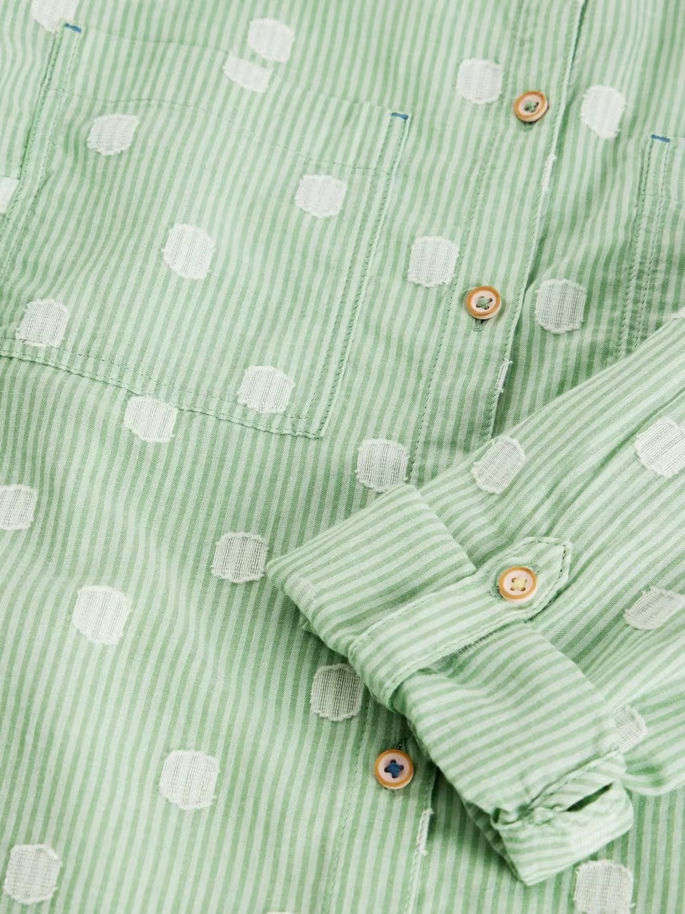 SOPHIE COTTON ORGANIC SHIRT GREEN MLT