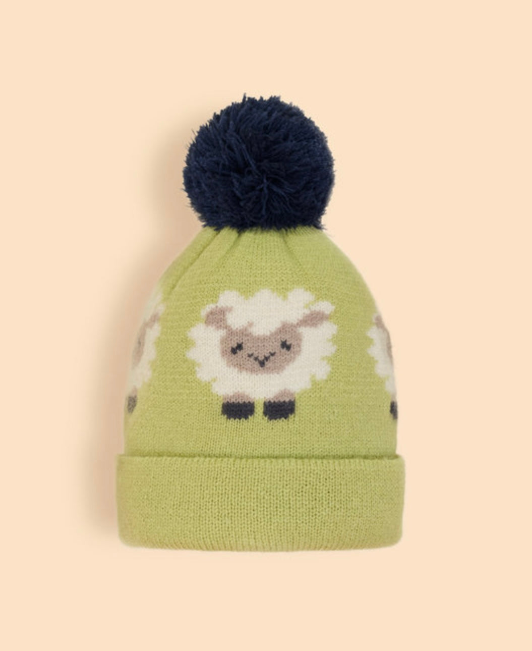 KIDS KNITTED SHEEP HAT SAGE