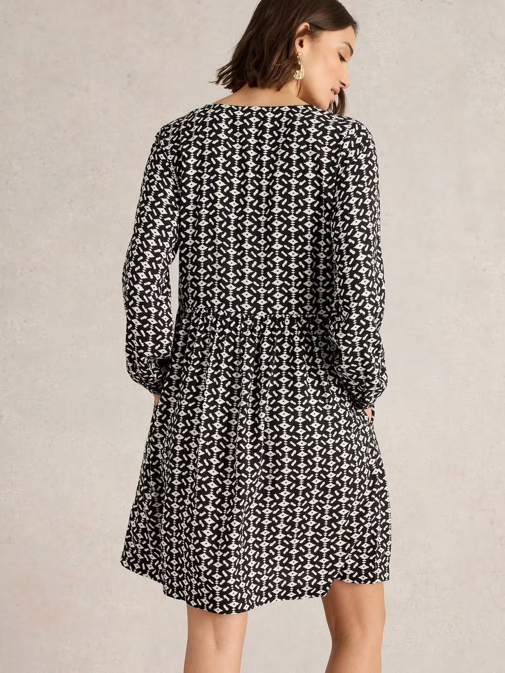 PENELOPE DRESS BLACK PRINT