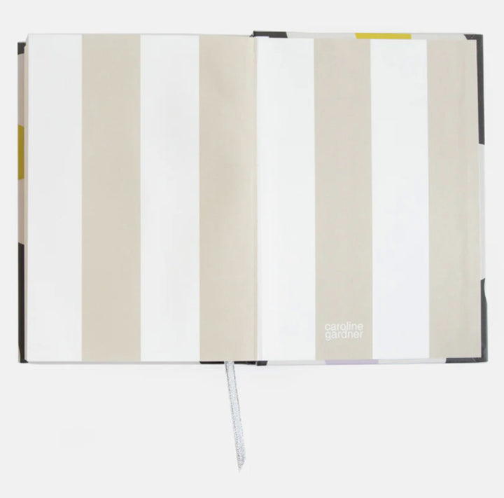 MULTI FLOWER CHARCOAL SLIM CASEBOUND NOTEBOOK