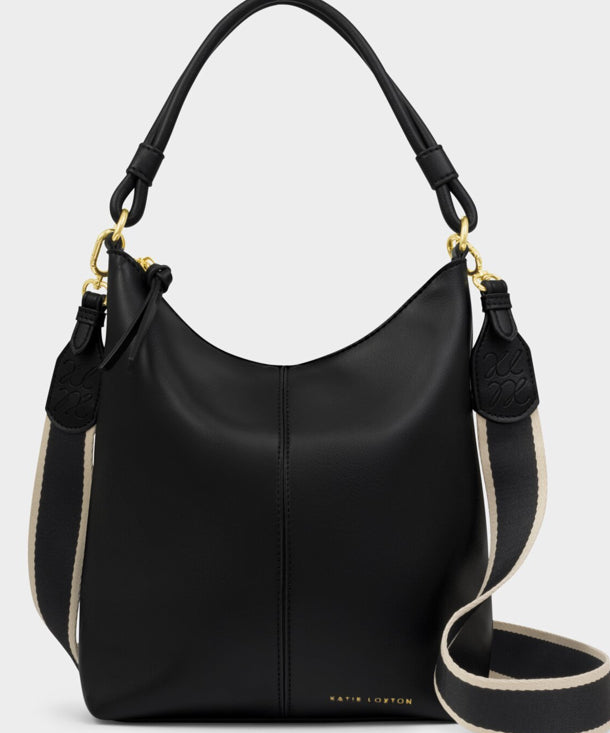 HALLIE SATCHEL BAG BLACK