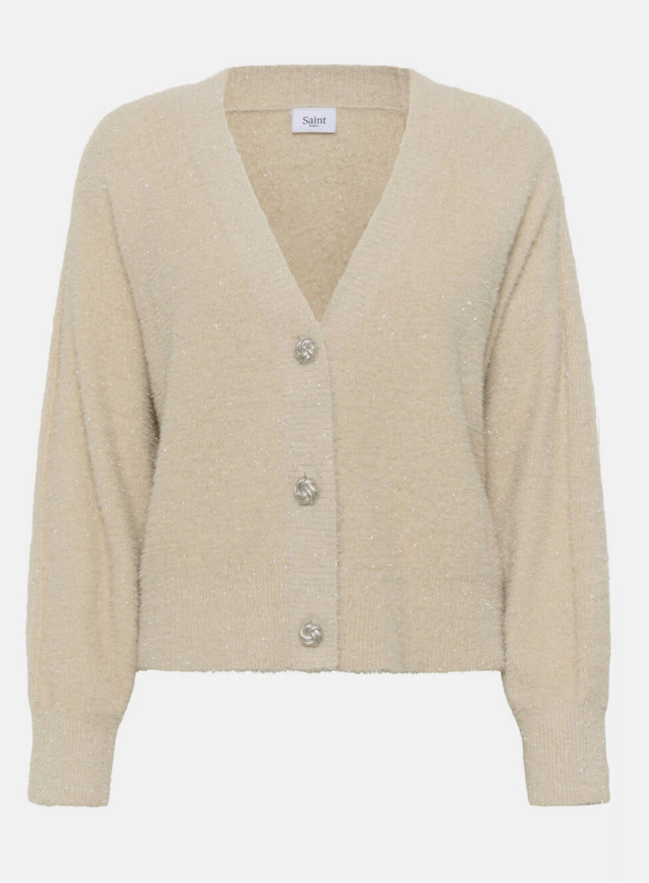 NUSHASZ CARDIGAN BLEACHED SAND