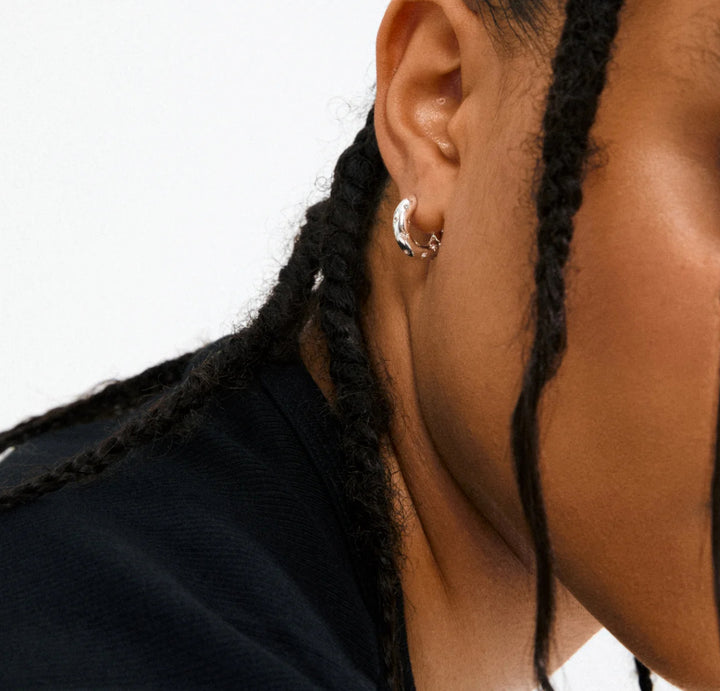 NEVAEH HOOPS SILVER-PLATED