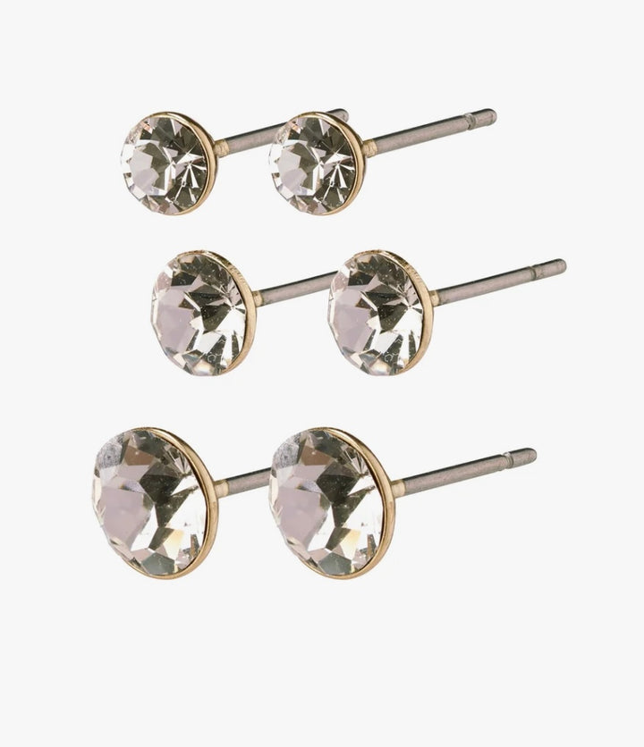 MILLIE CRYSTAL 3-IN-1 SET GOLD PLATED