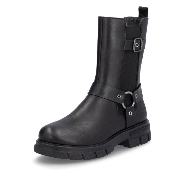 Z9177-00 LADIES BLACK MID HEIGHT BOOTS