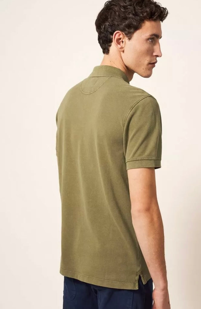 KHAKI GREEN UTILITY POLO TOP