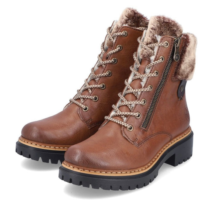 72608-24 LADIES BROWN MID HEIGHT BOOTS