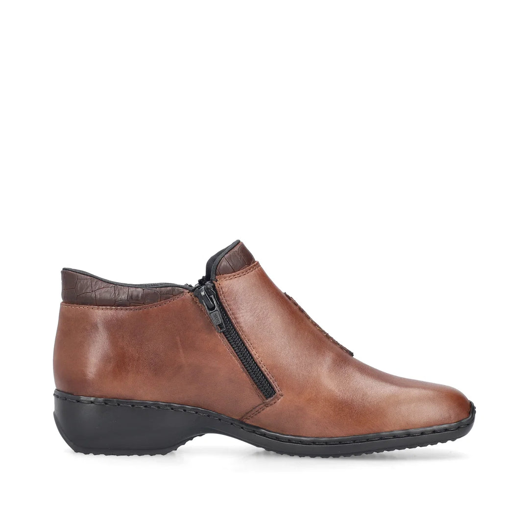 Rieker Women's Brown Leather Ankle Boots L3882-24