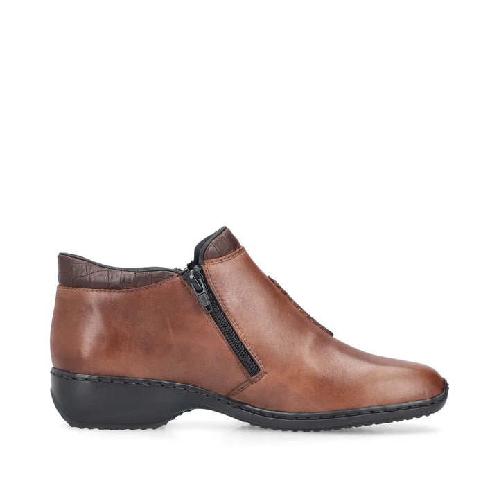 Rieker Women's Brown Leather Ankle Boots L3882-24