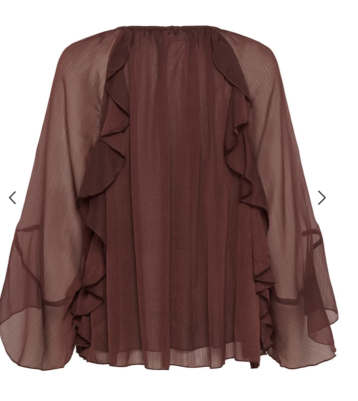 MAVIS SZ BLOUSE FUDGE