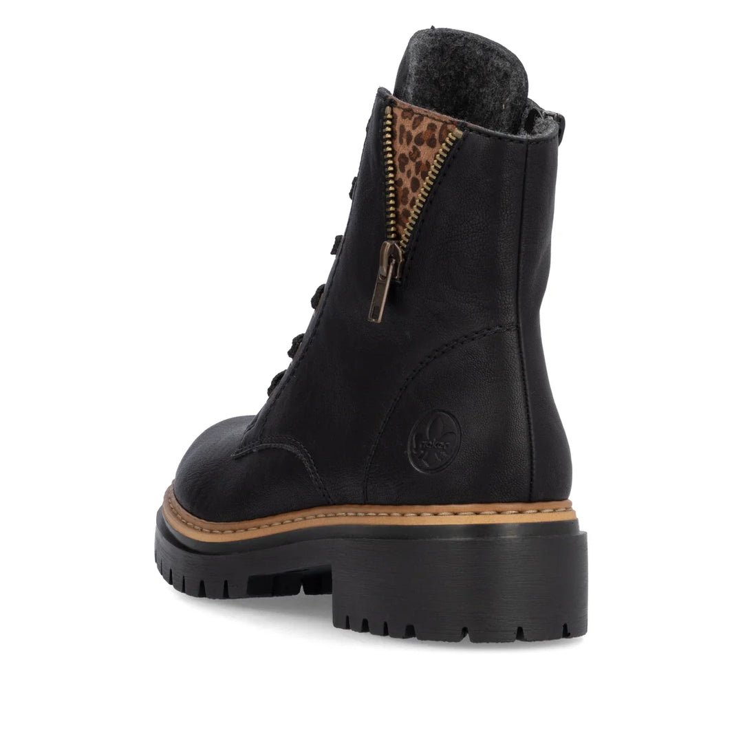Rieker Women's Black Biker Boots 72617-00