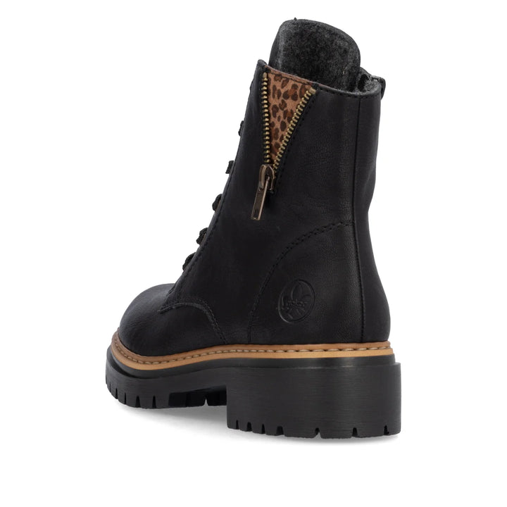 Rieker Women's Black Biker Boots 72617-00