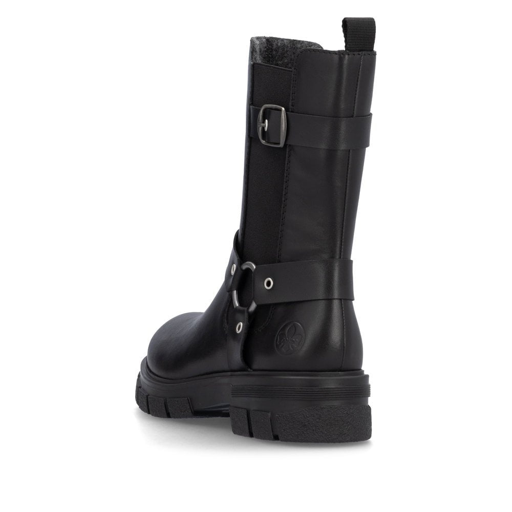 Z9177-00 LADIES BLACK MID HEIGHT BOOTS