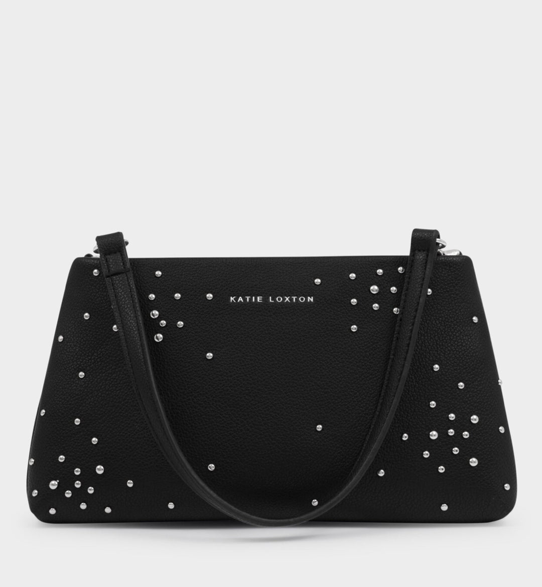 NOVA STUDDED WRISTLET CLUTCH |BLACK