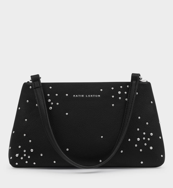 NOVA STUDDED WRISTLET CLUTCH |BLACK