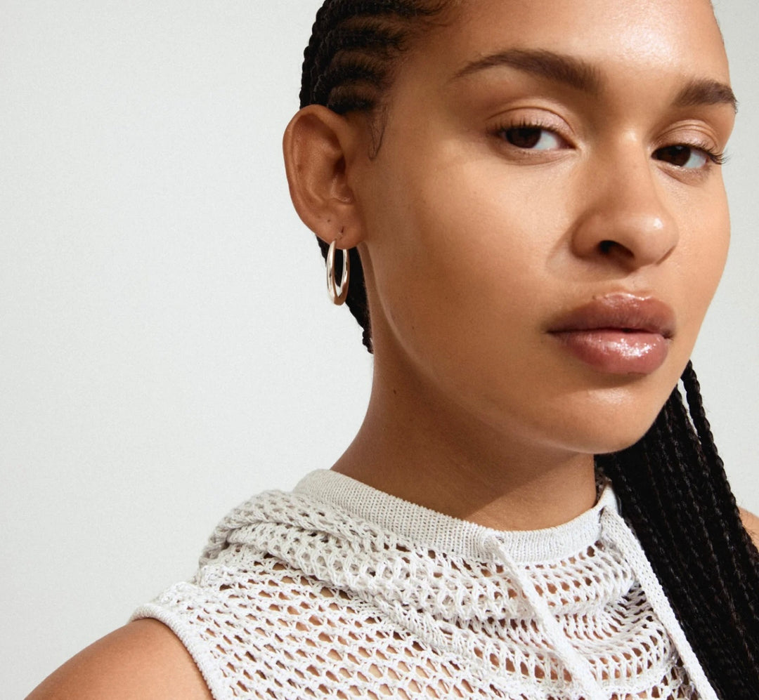 JORUN HOOP EARRINGS SILVER PLATED