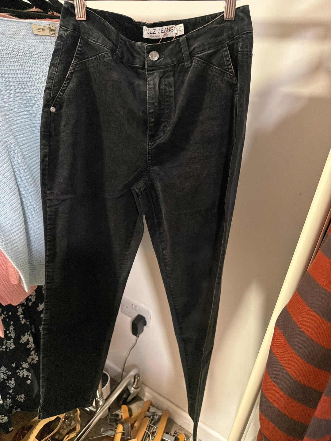 PULZ Jeans Fiba High Waist Skinny Leg Trousers