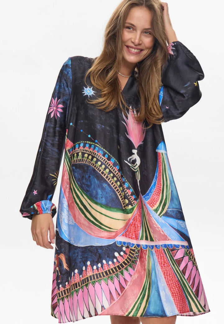 STARLA SHORT DRESS OBSIDIAN