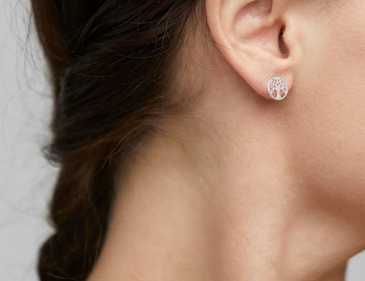 GEORGINA EARSTUDS SILVER PLATED