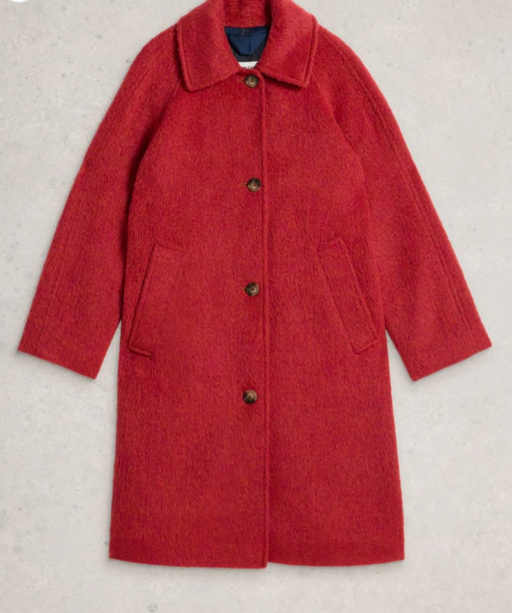KELSEY WOOL BLEND COAT BRIGHT RED