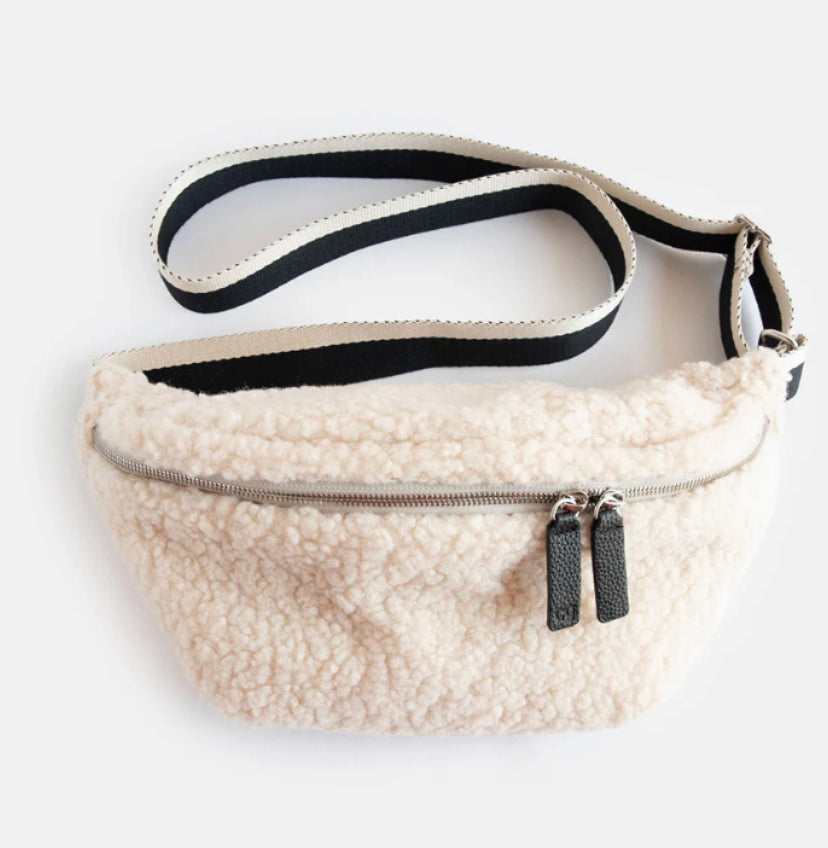 NATURAL BORG SLING CROSSBODY BAG