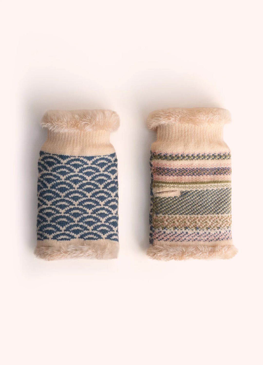 Powder ! Agatha Wrist Warmers in Denim Mix