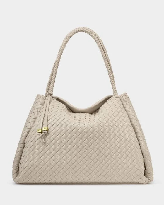 NOVA HAND WOVEN LARGE SHOULDER
BAG OYSTER