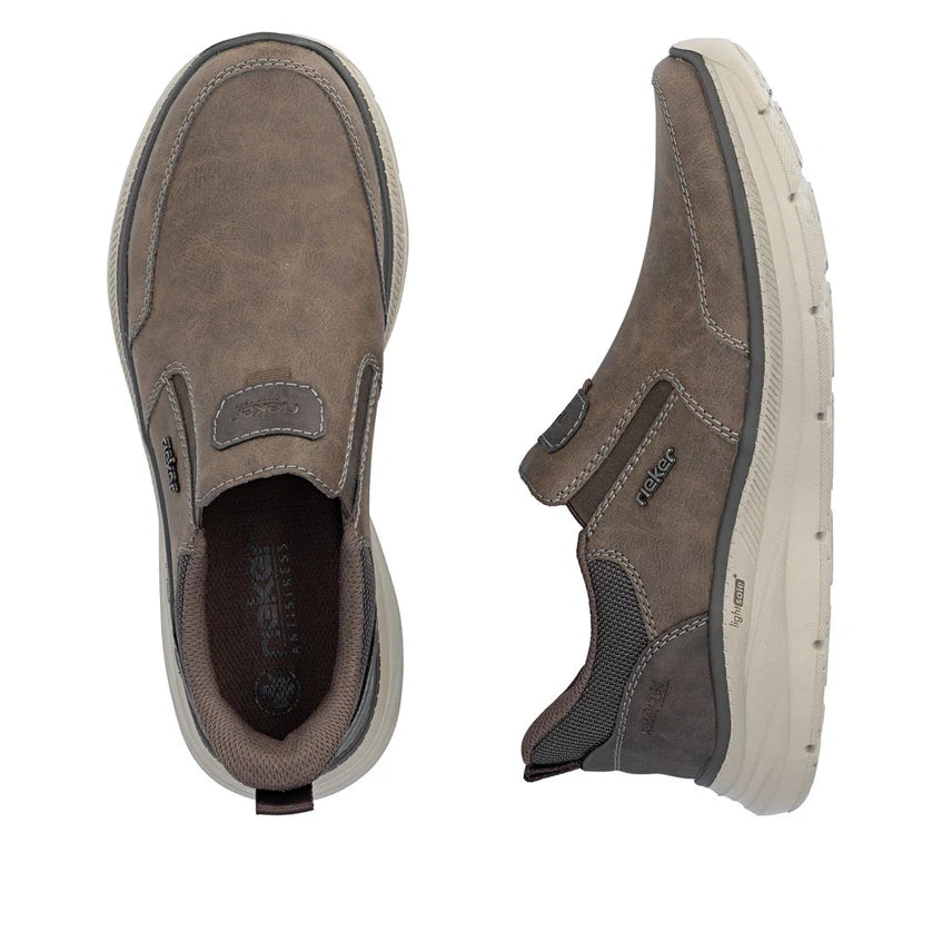 Rieker Men's Brown Slip-On Shoes B1851-25