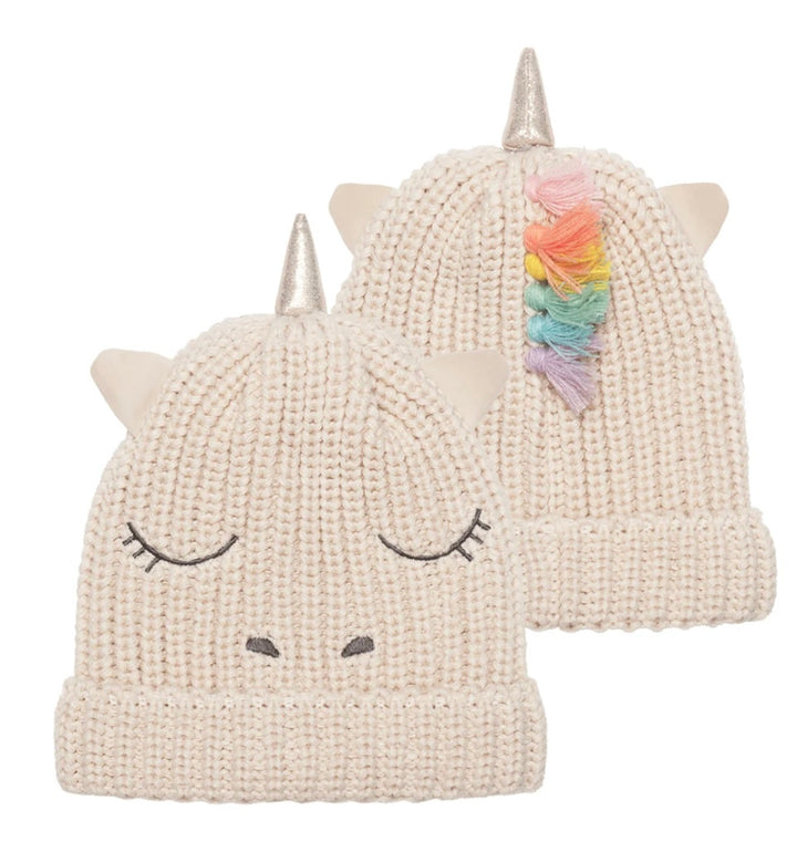 RAINBOW UNICORN KNITTED HAT