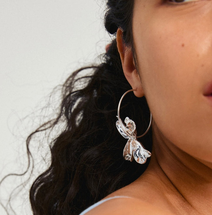 DREAMS HOOP EARRINGS SILVER PLATED