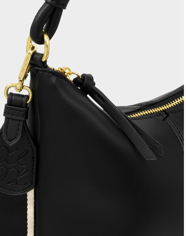 HALLIE SATCHEL BAG BLACK