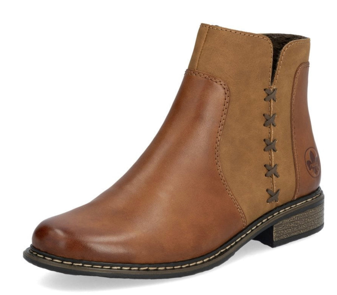 Z4951-24 LADIES BROWN MID HEIGHT BOOTS