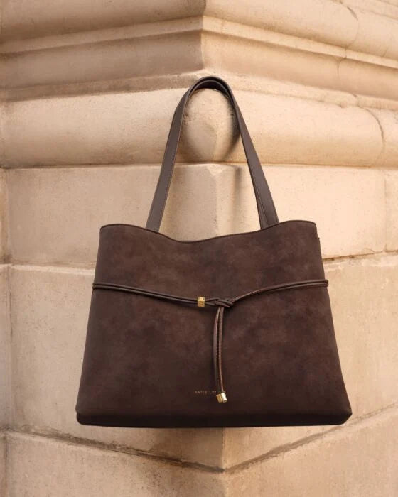 LORI TOTE BAG | BITTER CHOCOLATE SUEDETTE