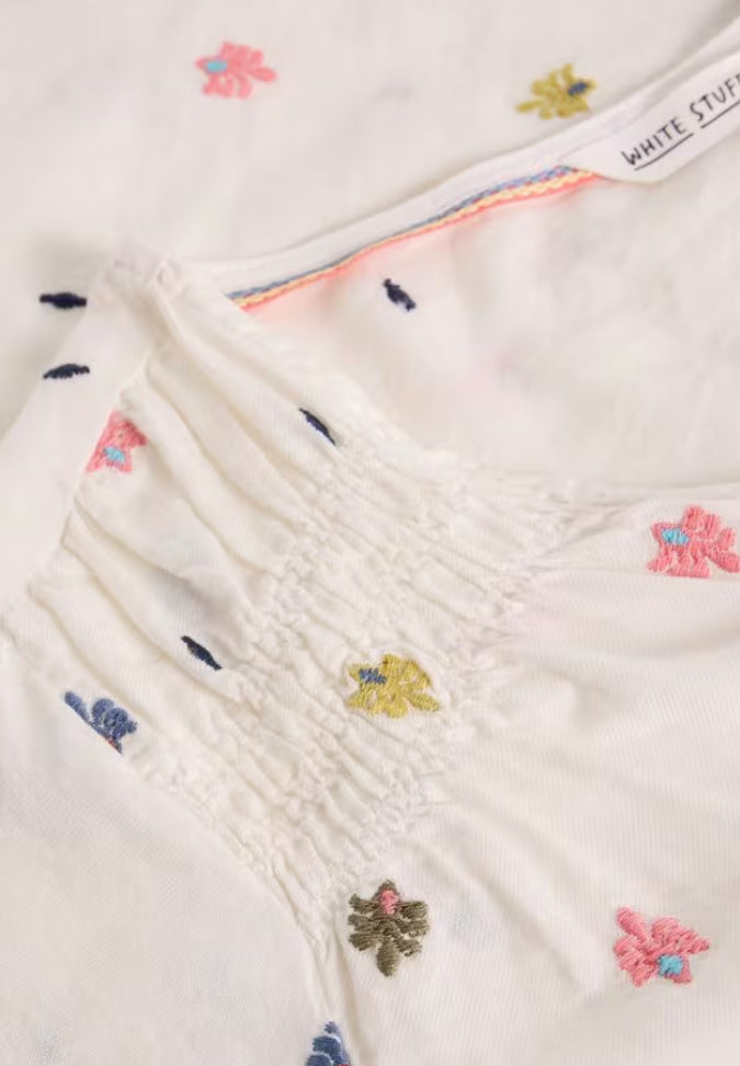 RAE ORGANIC COTTON TOP IVORY MLT