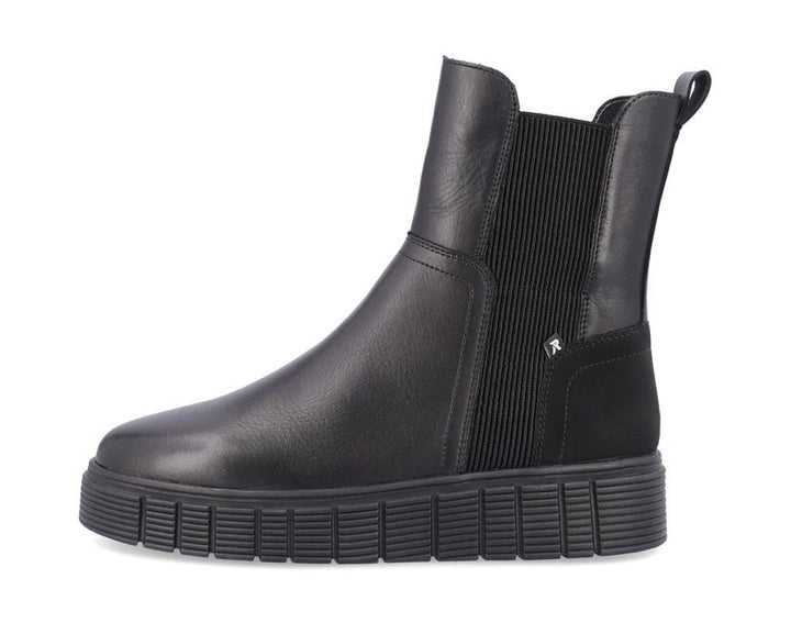 BLACK R-EVOLUTION ZIPPER ANKLE BOOT