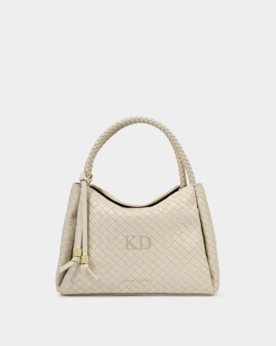 NOVA WOVEN TEXTURED TOP HANDLE BAG OFF WHITE