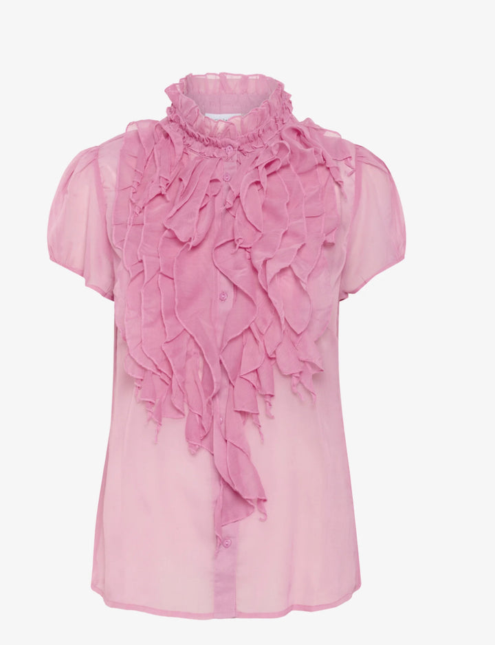 LILJA SZ CRINKLE SS SHIRT WILD ROSE