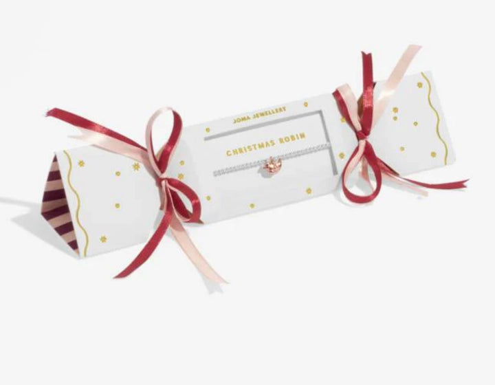 CHRISTMAS CRACKER ROBIN SILVER & ROSE GOLD BRACELET