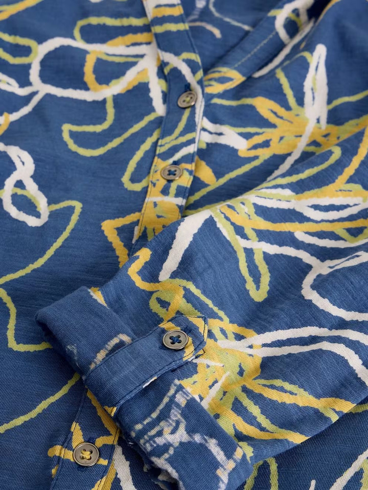 ANNIE JERSEY SHIRT BLUE PRINT