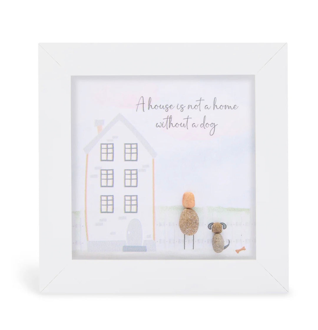 Mini Pebble - White - Dog - A house is not a home without a Dog