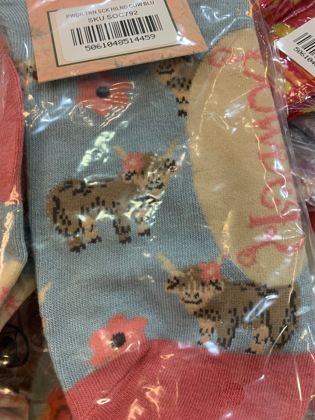 BAMBOO MIX TRAINER SOCKS- HIGHLAND COW