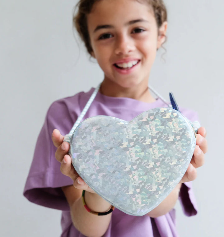 HOLOGRAPH HEART BAG PINK MULTI