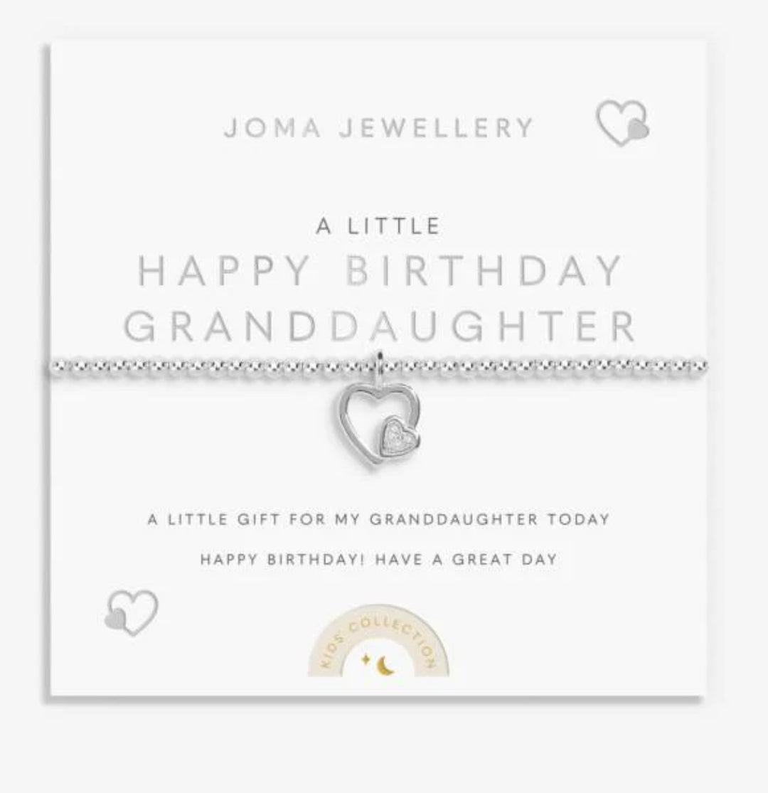 KIDS A LITTLE HAPPY BIRTHDAY GRANDDAUGHTER BRACELET