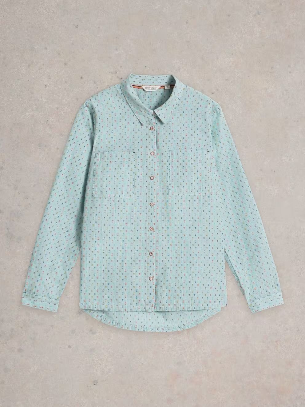 GREEN MULTI SOPHIE ORGANIC COTTON SHIRT